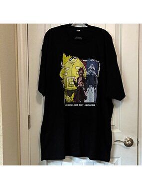 Crunchyroll My Hero Academia Fatgum Red Riot Suneater Black T-Shirt Size 4XLB